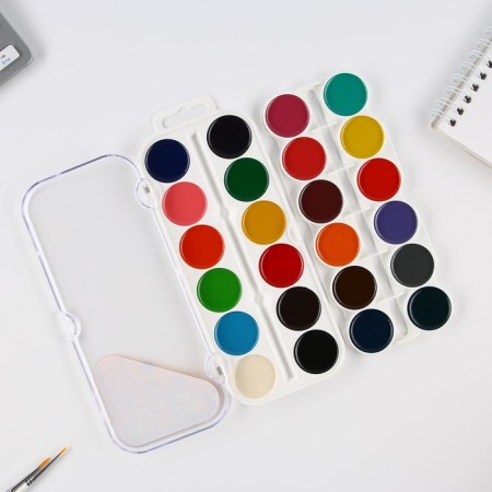 Watercolor paints honey 24 colors in a plastic box, without brush "September 1"-2