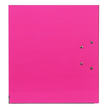 A4, 75 mm, Lamark, PVC, double-sided coating, metal edging, pocket for a spine, collected, pink/yellow-7