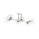 Alana chandelier, e14 6x40W, white color, chrome
