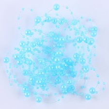 Field for decor with beads, length - 4.8 m, blue color