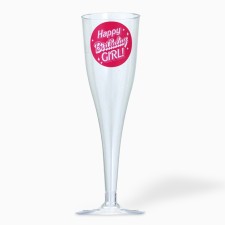 A set of plastic glasses for champagne 