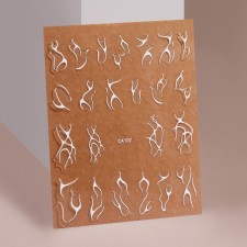 Slik nail stickers, white color