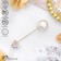 Pin "arrow" 5cm, white color in gold