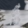 Summary "Deer" Metal for one candle, 6.5x9.6x14.5 cm, chrome