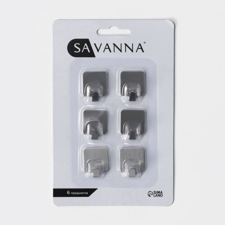 Savanna Velcro hook "Loft", 6 pcs, metal-4