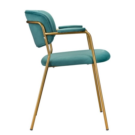 Eirill chair, 530 × 590 × 770 mm, velor, dark green color-11