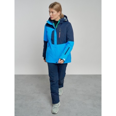 Ski costume female winter, size 44, blue color-7
