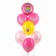 Bouquet of balls "Happy birthday. Cake ", latex, foil, set: 7 pcs., Mix