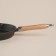 Cast -iron pan on a wooden stand Sl Home, D = 25, H = 4.4 cm, Black Color Black