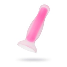Anal plug glowing in the darkness of John Glow, waterproof, silicone, transparent, 12.5 cm