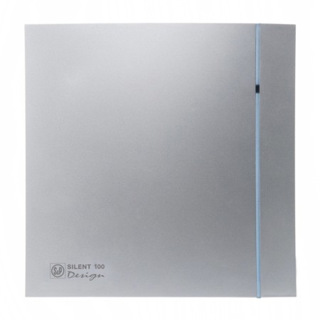 Fan S&P Silent-100 CZ Silver Design, 220-240 V, silent, 50 Hz, silver color