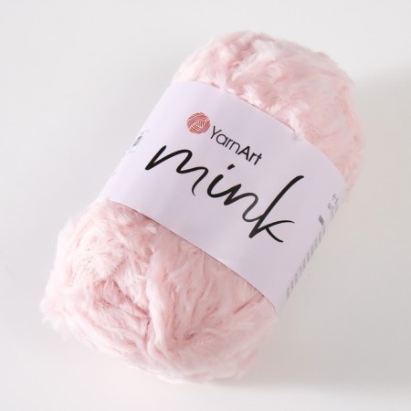 Yarn "mink" 100% polyamide 75m/50g (347 sv. Rozov)-1