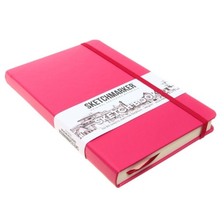Sketchmarker sketchbook, 130 x 210 mm, 80 sheets, solid cover of artificial leather, Magentine, block 140 g/m2-2