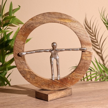Interior souvenir in the wooden ring "Moment" 30x8x33 cm-1