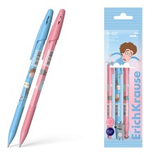 A set of ballpoint pens 4 pieces Erichkrause R-301 Stick & Grip 