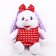 Soft toy "Bunny with a bow in peas"