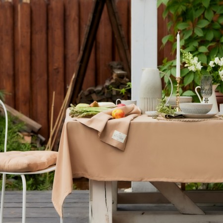 ECO Ethel tablecloth, col. Beige, 136x180 cm, 70% HL, 30% linen, 190 g/m2