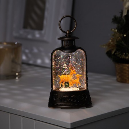 LED figure "Deer Family" 8 × 13.5 × 4 cm, plastic, batteries AAAX2 (not complete), glow warm white