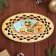 Plate of an oval candy "Happy New Year 2025", gold