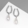 Earrings with pearls "bead" pear, color silver