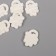 Decor for creativity Polystone "Clover with a key" White set 6 pcs 2.5x2.8 cm
