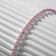 Bracelet "ice" fog, 2 mm, matte pink color in silver