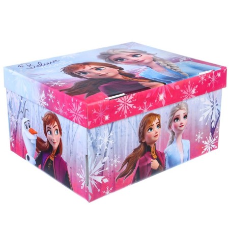 Gift box with a lid, folding, 31x25.5x16 cm, cold heart-2