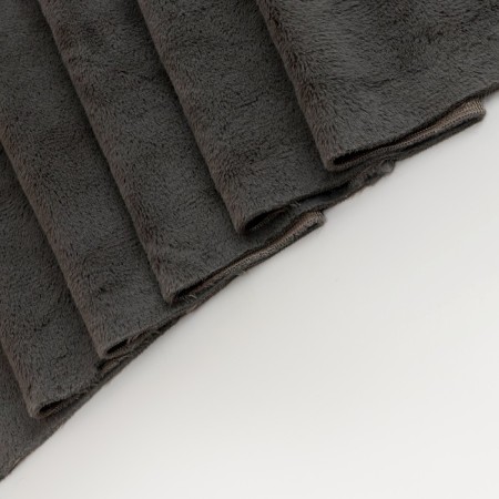 Lock "Meh" on a knitted basis, 100 × 150 cm, the color is light gray-1