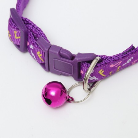 Two -layer collar with Fasteks "Music", 30 x 1 cm, purple-2
