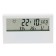 Clock - electronic desk alarm clock: thermometer, calendar, hygrometer, 13.3 x 7.4 cm