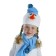 Carnival costume "Snowman with a patch", velor, height 98 cm, white color