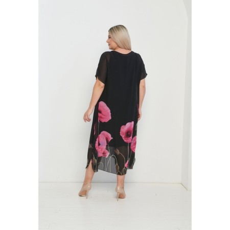 Female dress, size 52, black color-4