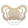 Nipple - orthodontic dummy, silicone, +6 months, with a holder, beige color
