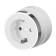W5871050 socket with Vintage grounding, white matte chrome