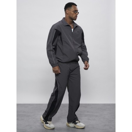 Male tracksuit, size 48, gray color-2