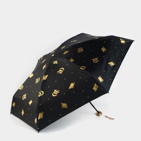 Mechanical female umbrella, 6 knitting needles, black color.