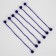 Decorative element on the rope 2 balls, d = 1.5 cm, set 6 pcs., Blue color