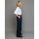 Insulated pants for children, height 164 cm, color dark graphite
