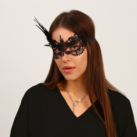 Carnival mask "Stranger", with a pen-3