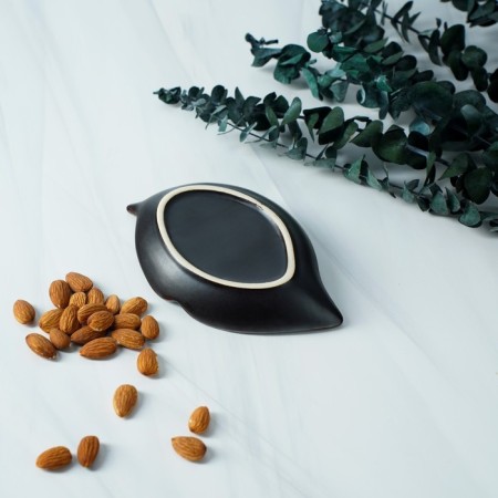 Ceramic serving dish "Tallula. Sheet ", 17 × 10 cm, blue color-4