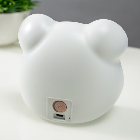 Night S soat "Bear" LED 1W 3000-6000K USB AKB White-beige 6x11x10 cm Risalux-6