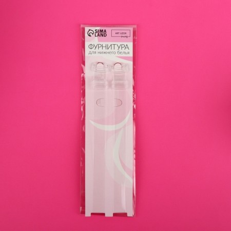 Steplicon straps, plastic accessories, 1.5 cm, 37 cm, pair, color transparent-5