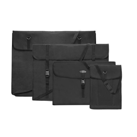 A bag for a tablet with handles of A1, 880 x 650 x 70 mm, with a valve, black, estado-1