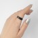 Ring Ceramics "Rhubates", 6 mm, black color, 16.5 size