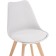 Plastic stool Bonuss array/plastic/eco -leather, natural/white 49x57x82 cm