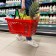 Consumer plastic basket 28 liters, red color