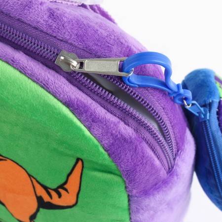 Baby plow -checker with a purse "Dinosaur", 24*24 cm, purple color-4