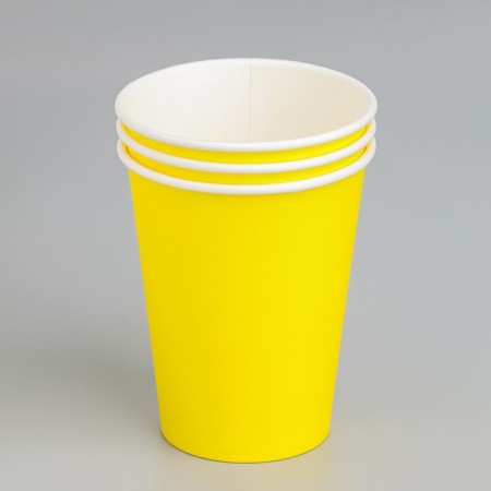 Paper glass "yellow" 350 ml, diameter 90 mm-1