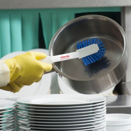 VILEDA brush for washing dishes, hard, blue color-1