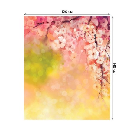 Tables on the table "Colorful sakura", rectangular, oxford, size 120x145 cm-1